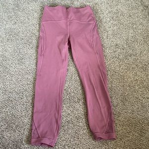 Lululemon leggings, I believe wonder under but not 100% sure. Barely worn.